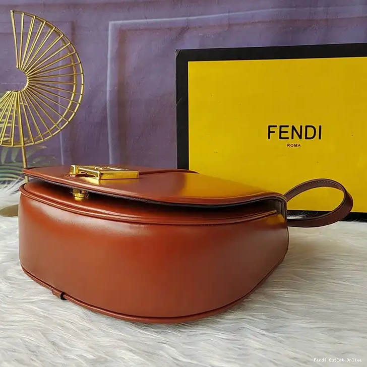 Cheap In Medium C'mon Leather Bag Brown Fendi Calf 0617